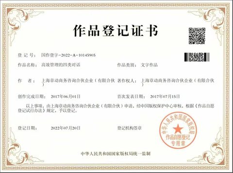 作品登记证书：高效管理的四类对话